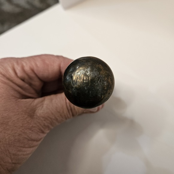 VTG Sterling Silver Spinner Rattle Unisex with WHM Engraving dumbbell shape Toy - Picture 4 of 5